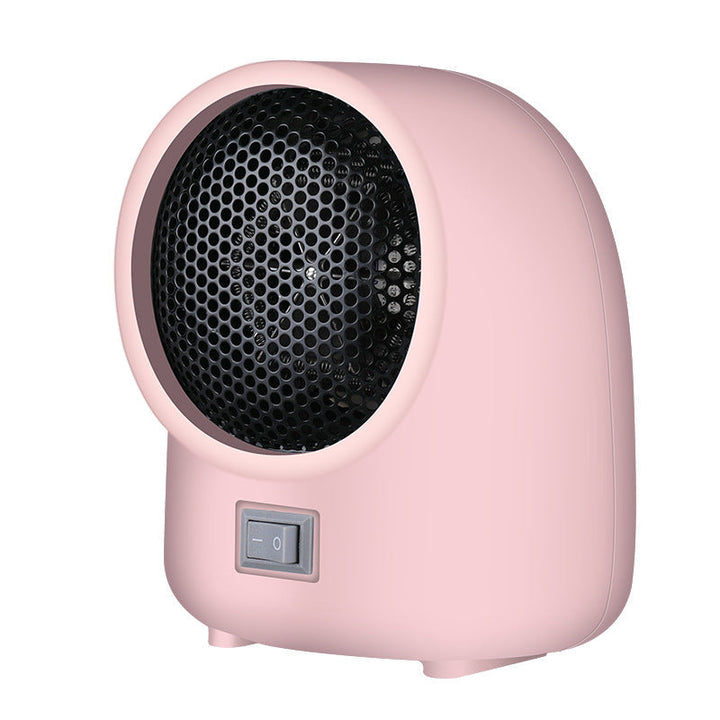 Rosa portabel mini värmare med strömbrytare