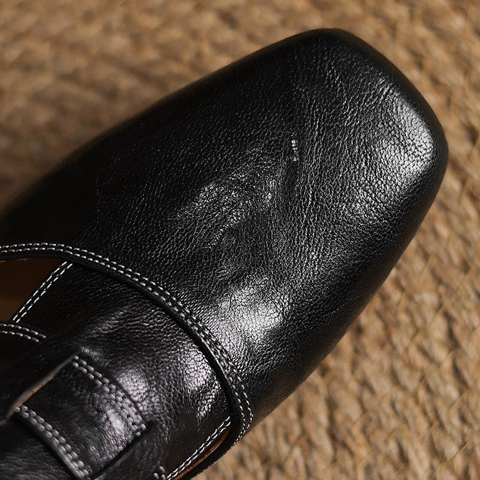 Stilrena mules med blockklack matchade till vardagsstil