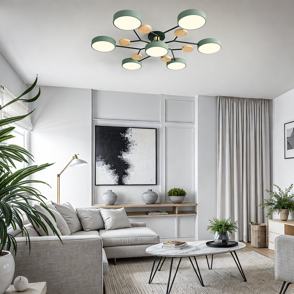 Stilren LED-takarmatur med modern rund design