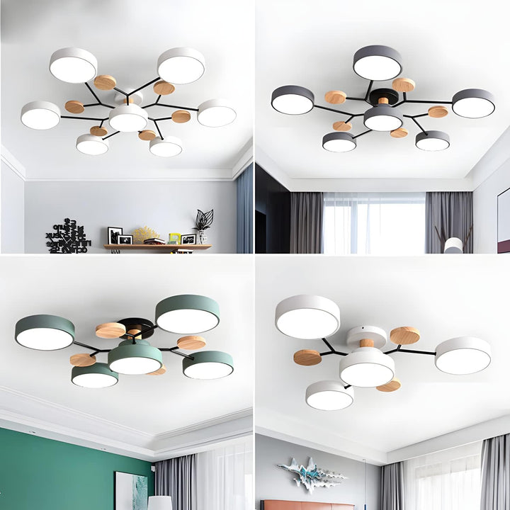 Rund LED-lampa för snygg takbelysning