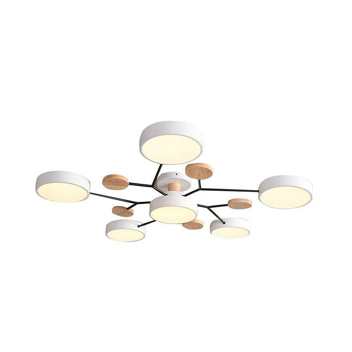 Stilfull rund lamparmatur med integrerad LED