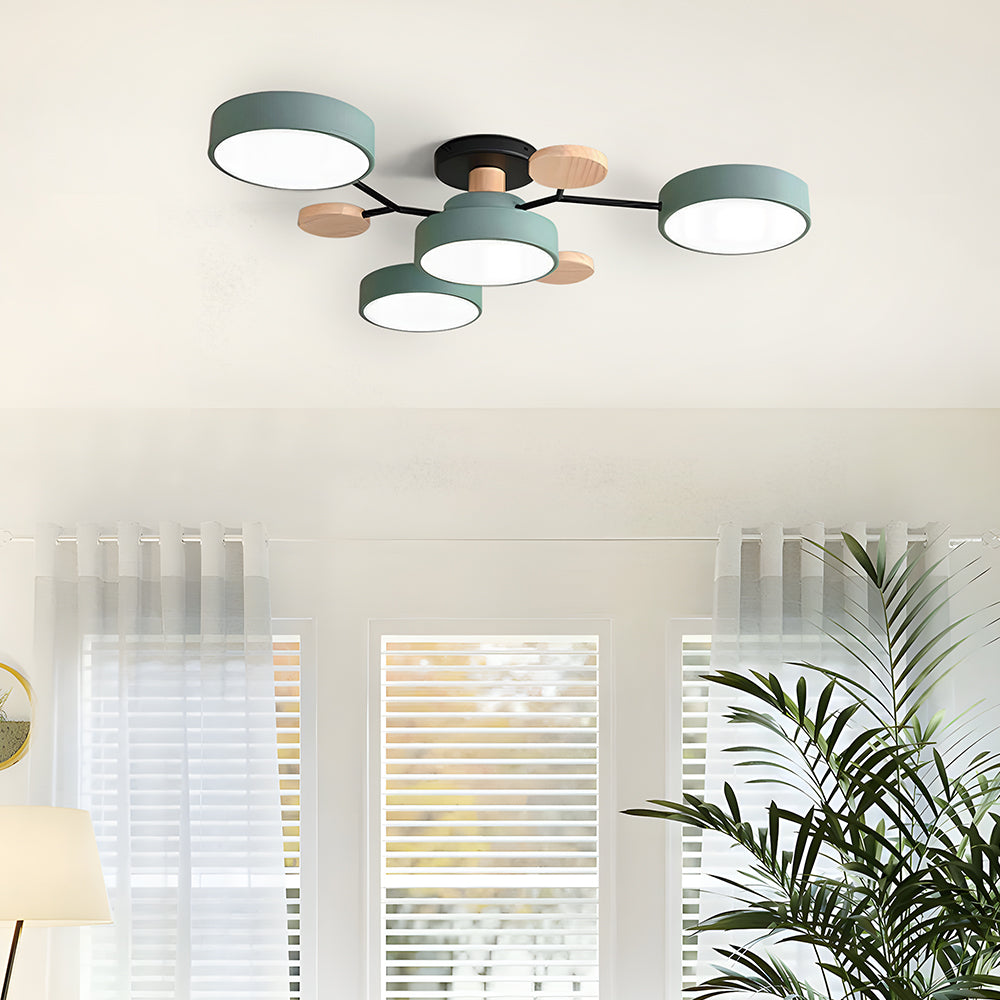 Modern rund lampa för trivsam rumsbelysning