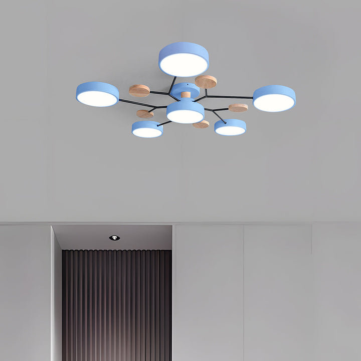 Stilfull LED takarmatur med varmt ljus för sovrummet