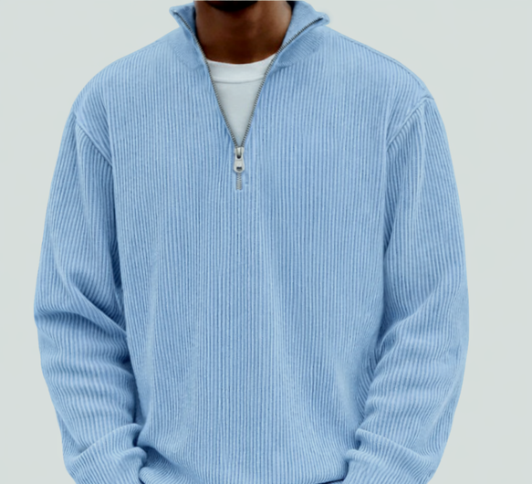 Elegant herrtryöja med lång ärm och hög krage i klassisk design