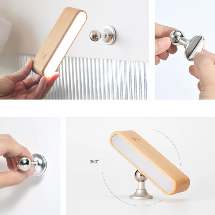 Stämningsfull belysning från minimalistisk trälampa i naturlig design