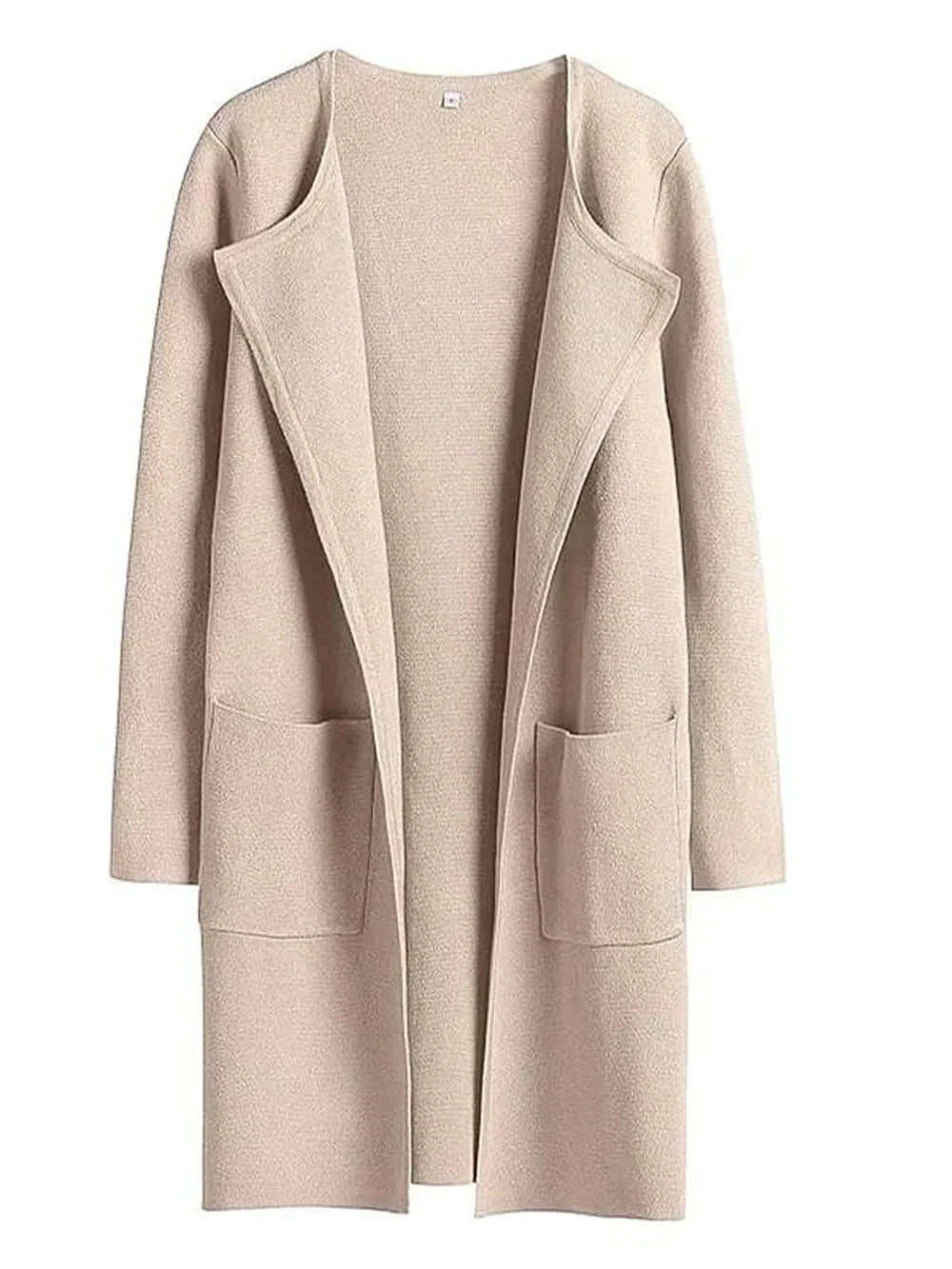 Mode för dam: lång cardigan med fickor för en avslappnad look