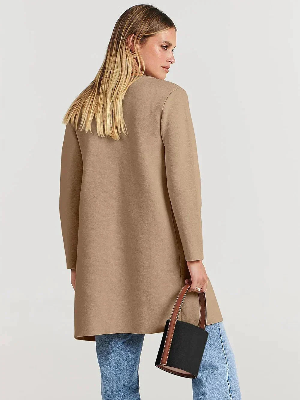Vardagskläder för dam: lång och mysig cardigan med fickor