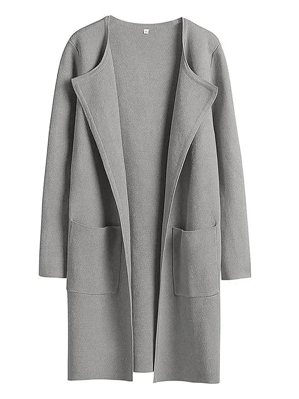 Varm damcardigan i lång modell som passar perfekt som lager-på-lager