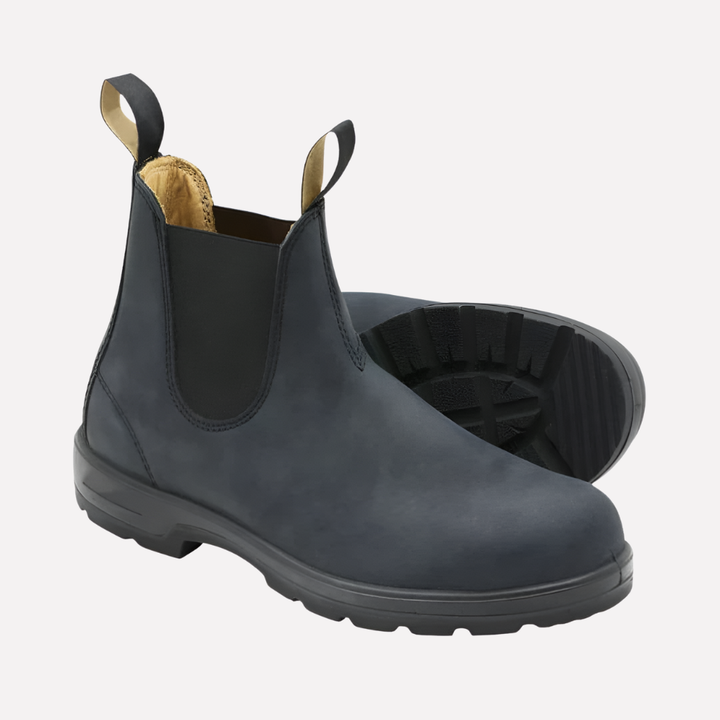 Snygga svarta unisex Chelsea boots med elastiska sidopaneler