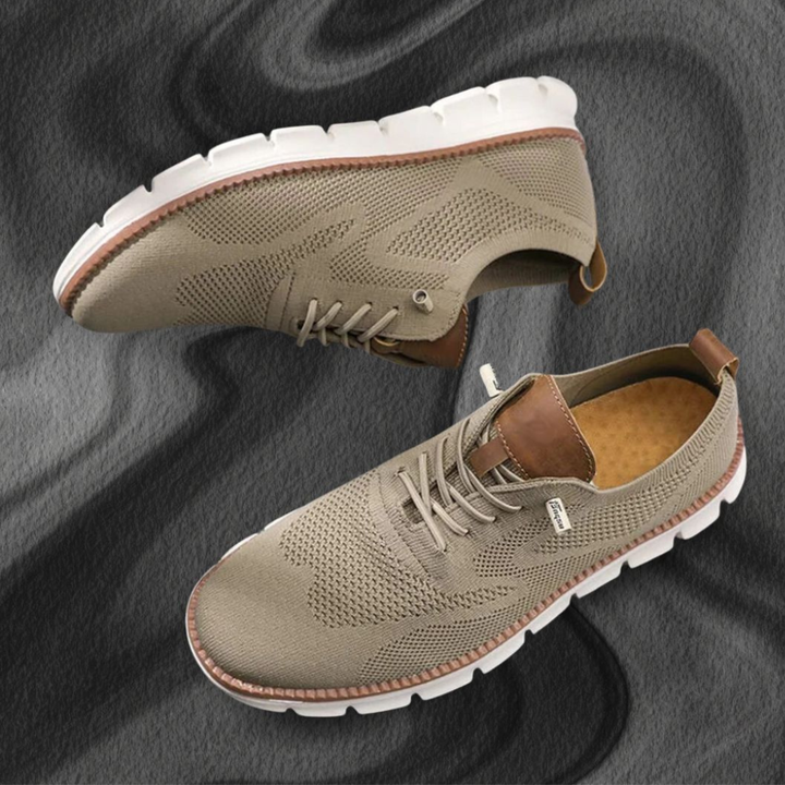 Khakifärgade Lucas sneakers visade från ovansidan