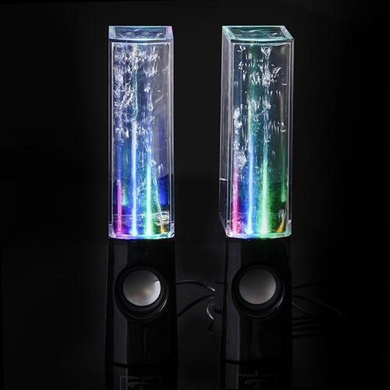 Två dansande LED-vattenspeakers som lyser upp i mörker