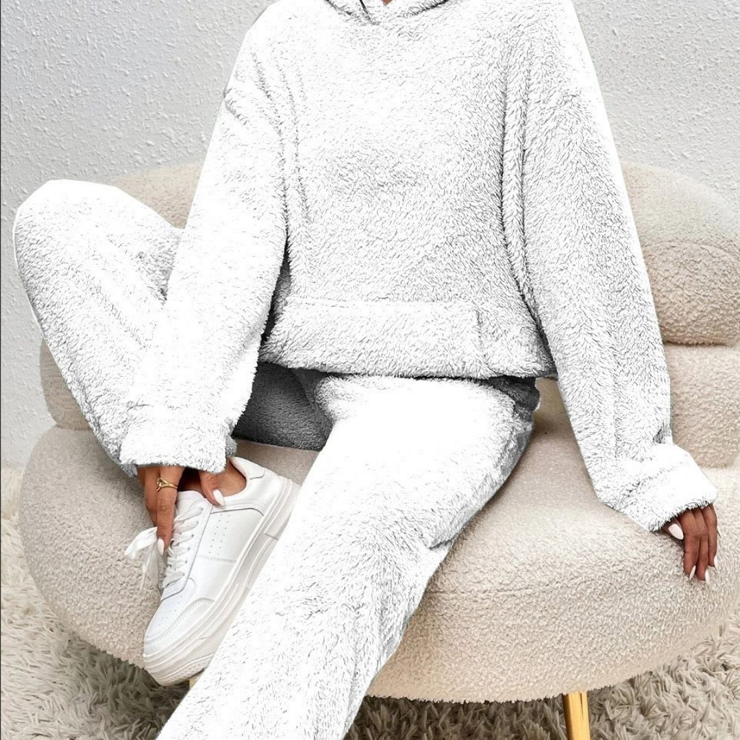 Grå mysdress för dam, perfekt loungewear för avslappnade dagar hemma