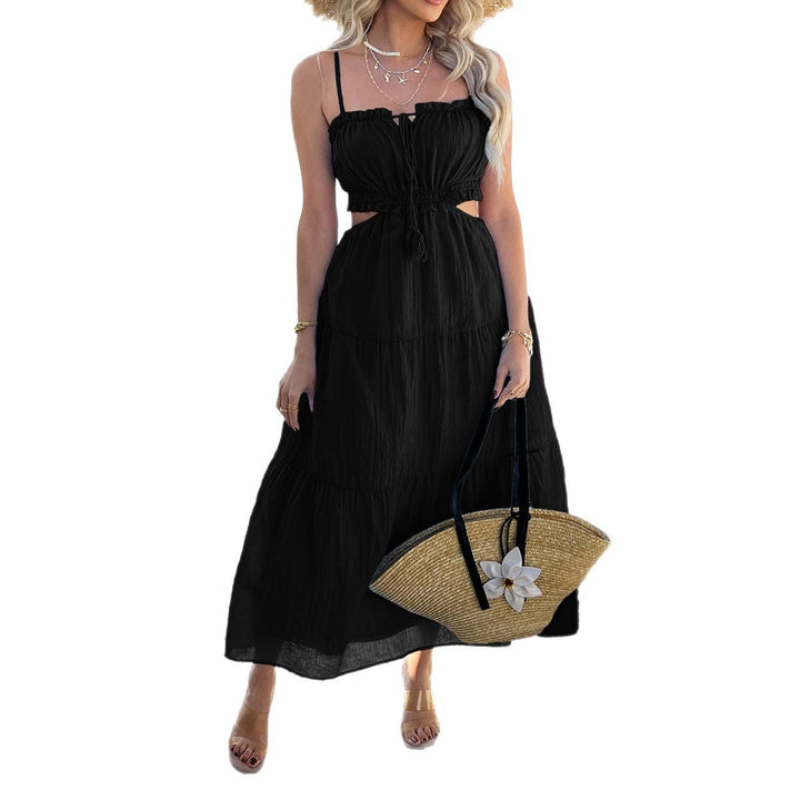 Elegant off-shoulder maxiklänning för dam i lång modell, perfekt som sommarklänning.