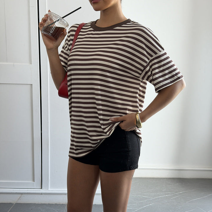 Oversized t-shirt med ränder som passar perfekt till vardags