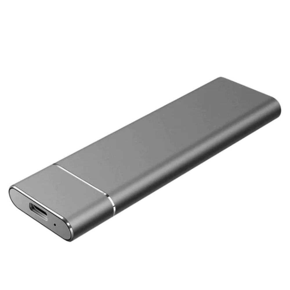 DataVault 8TB bärbar extern hårddisk i snygg silverfärg
