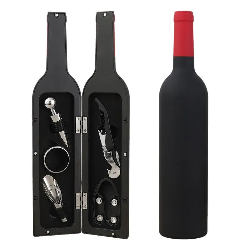 Snyggt presentset med vinöppnare och kökstillbehör för vin