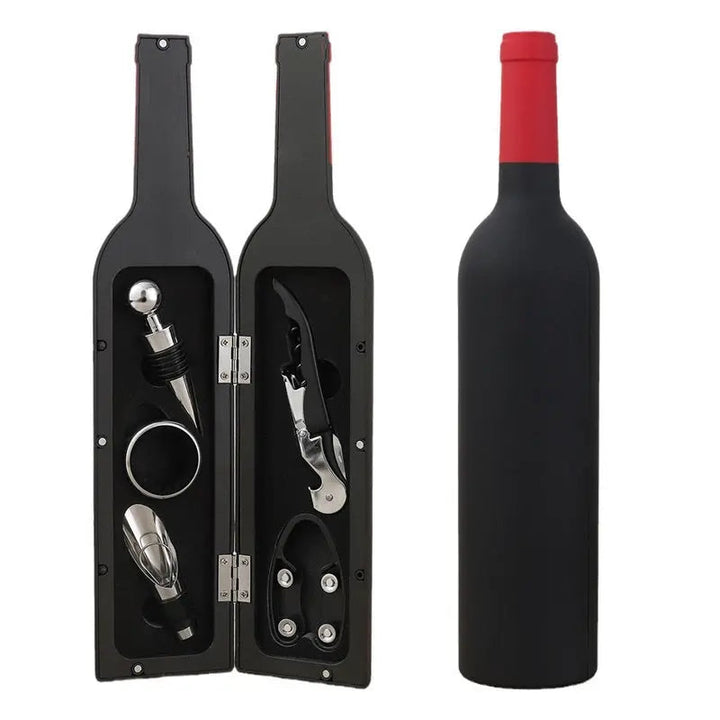 Snyggt presentset med vinöppnare och kökstillbehör för vin