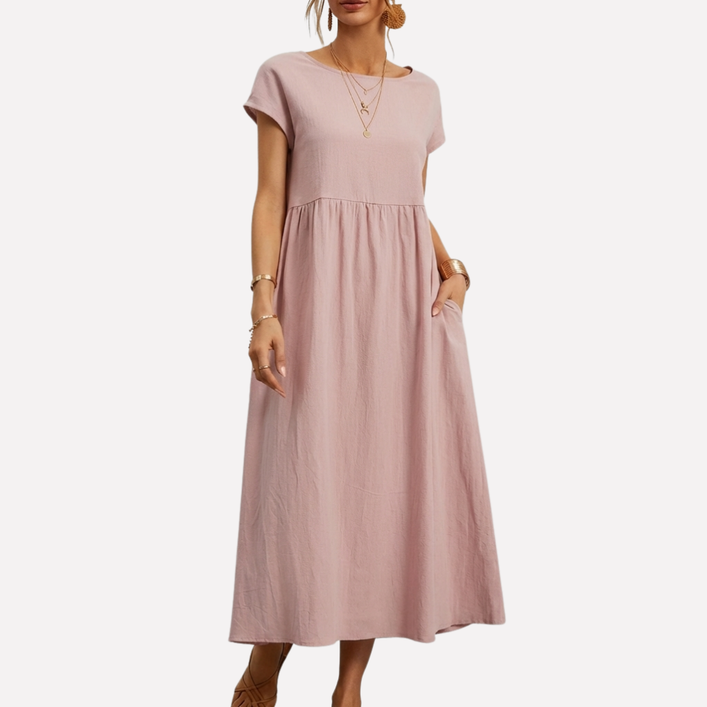 Elegant dam vintage klänning som passar till vardag och fest