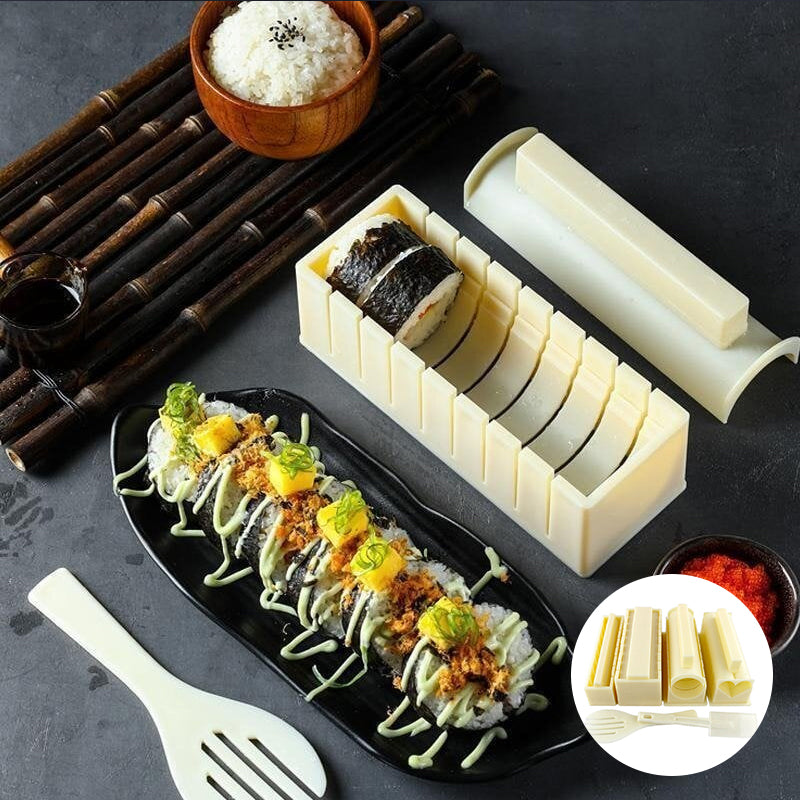 DIY Sushi Mäster-Set med tillhörande formar och sushiverktyg