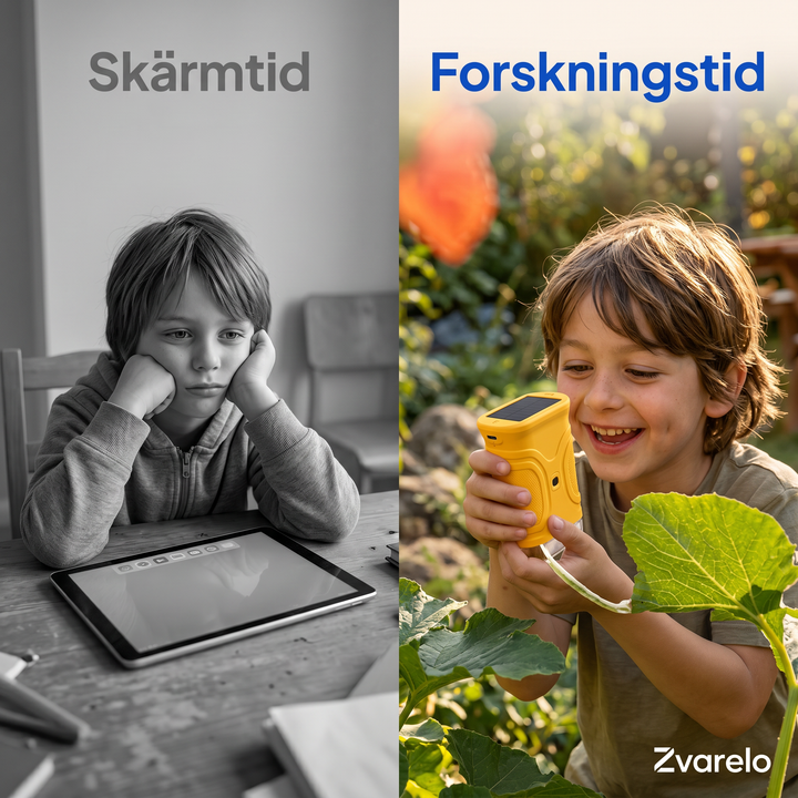 Kompakt barnmikroskop med LED-belysning för att utforska insekter och växter