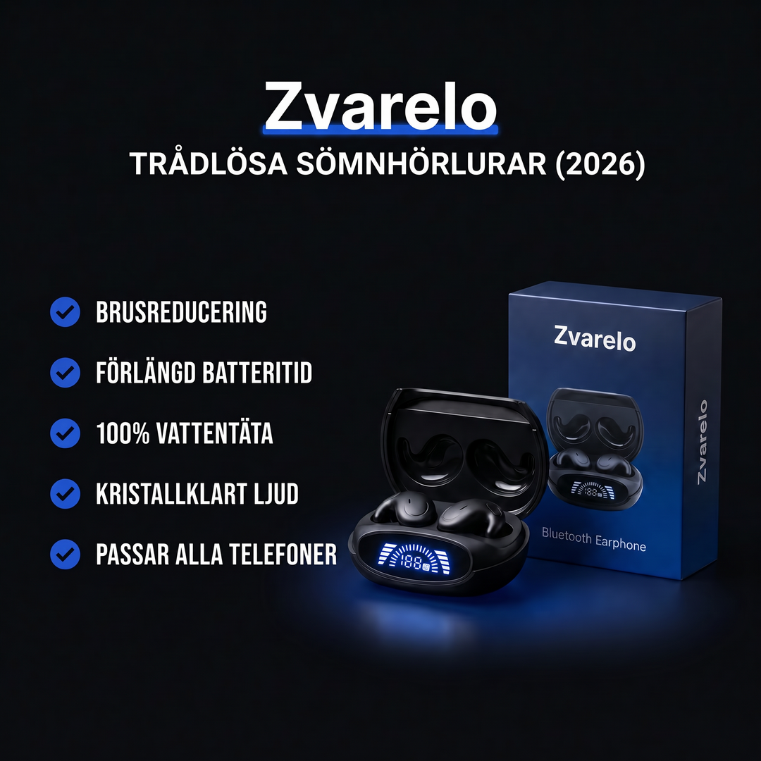 Zvarelo sömnhörlurar med förpackning och funktionsöversikt