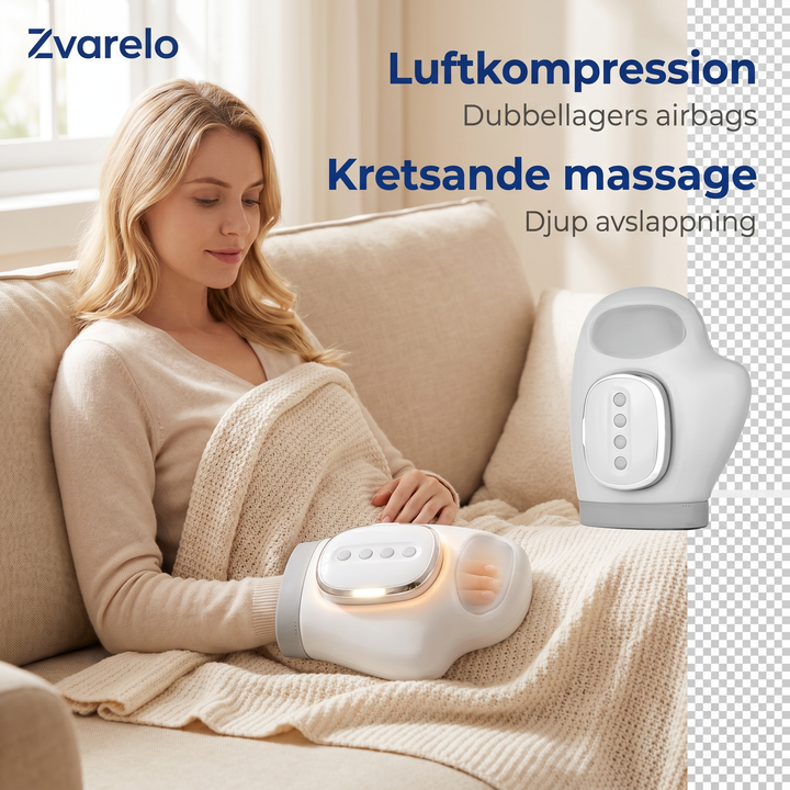 Närbild på handmassageapparat med digital kontrollpanel
