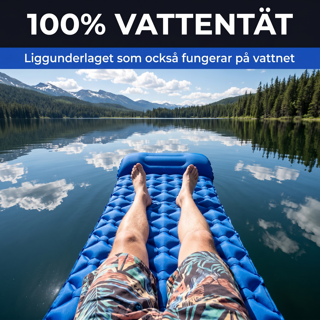 Tåligt material och sömmar på det vattentäta liggunderlaget för utomhusbruk