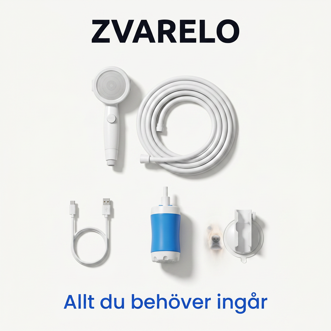 Lätt och smidig utomhusdusch packad för äventyr