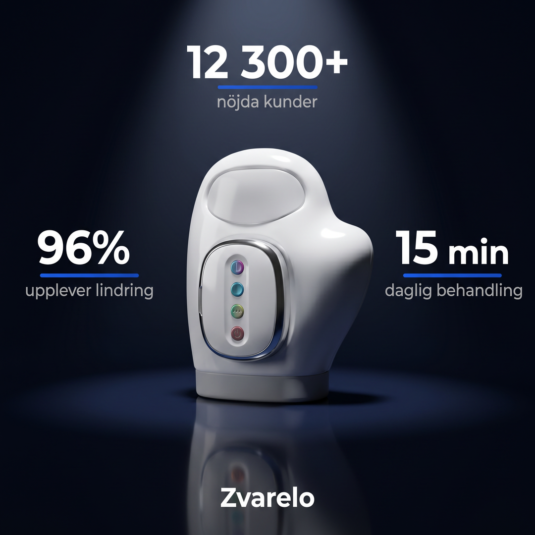 Zvarelo handmassager med funktioner och statistik
