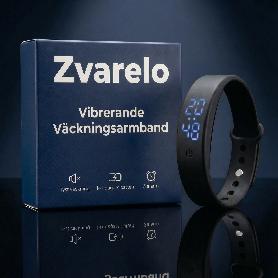 Zvarelo tyst väckningsarmband bredvid minimalistisk förpackning för present