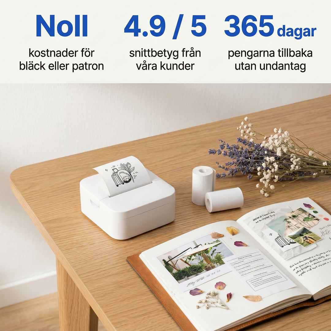 Liten och smidig zink skrivare perfekt för att fånga vardagsminnen