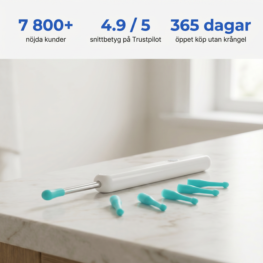 Säker öronvård hemma med smart digital öronrengörare och kamera