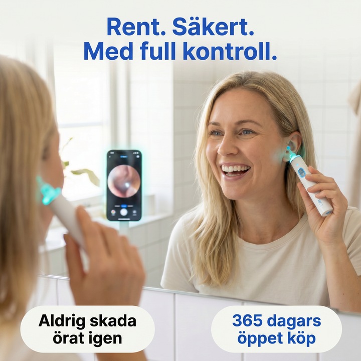 Trådlös öronrengörare med HD-kamera för skonsam öronhygien