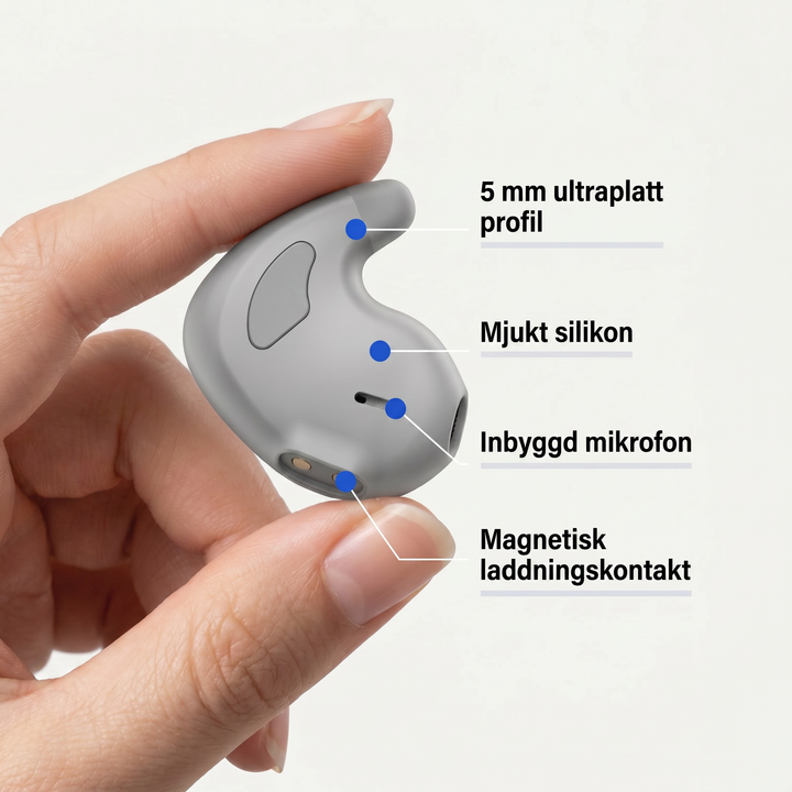 Ergonomiskt utformat pannband med inbyggda hörlurar för bättre hälsa och sömn