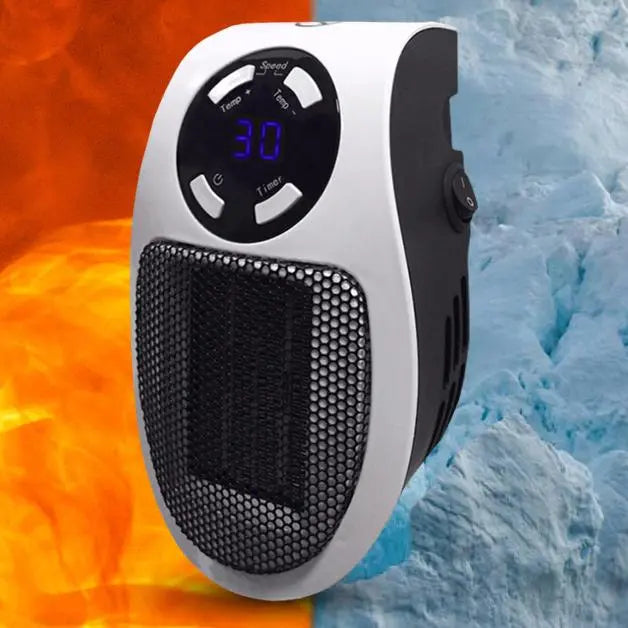 Mini bärbar elektrisk värmare med digital display