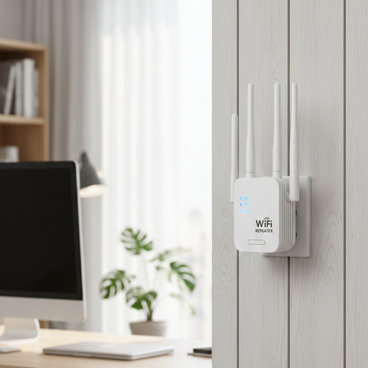 Kraftfull utomhus WiFi förstärkare på 1200 Mbps för trådlöst nätverk på långa avstånd