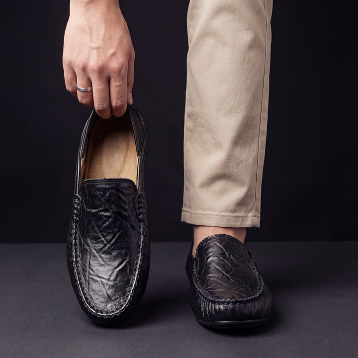Bruna herrloafers i bekväm vardagsstil för alla tillfällen