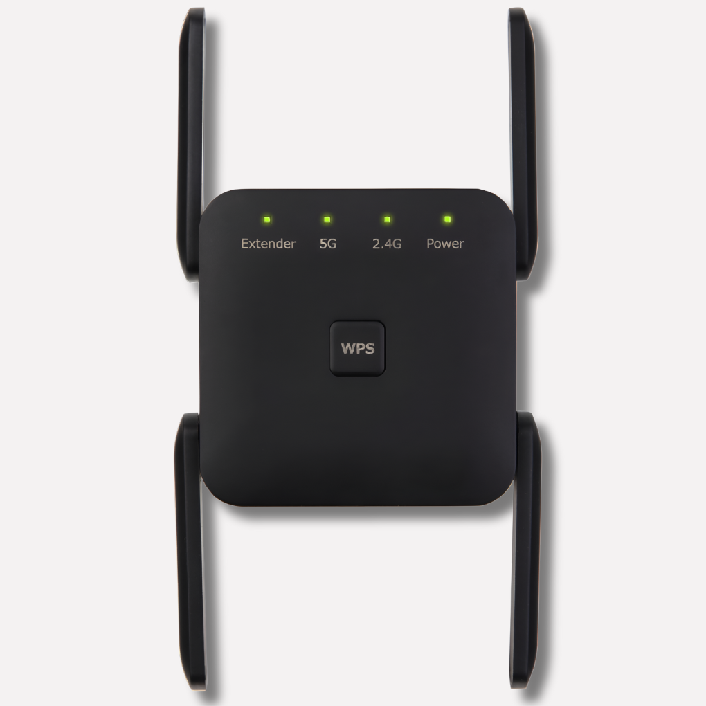 UltraXtend 5G WiFi Booster framifrån med fyra antenner