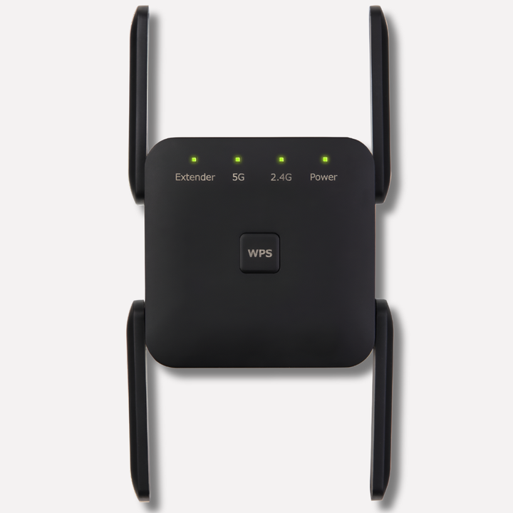 UltraXtend 5G WiFi Booster framifrån med fyra antenner