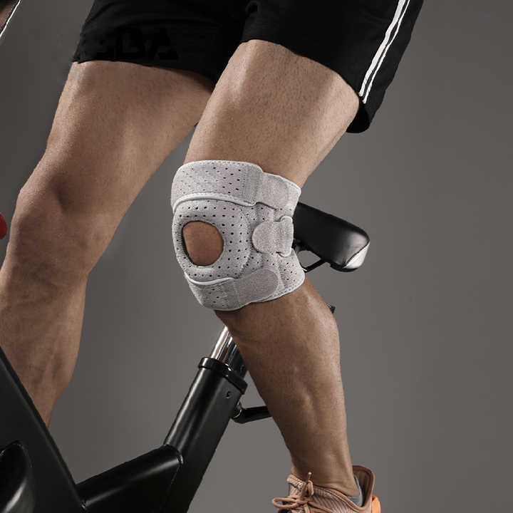 Ergonomiskt knäskydd med kompression och sidostöd uppifrån för knäsmärta