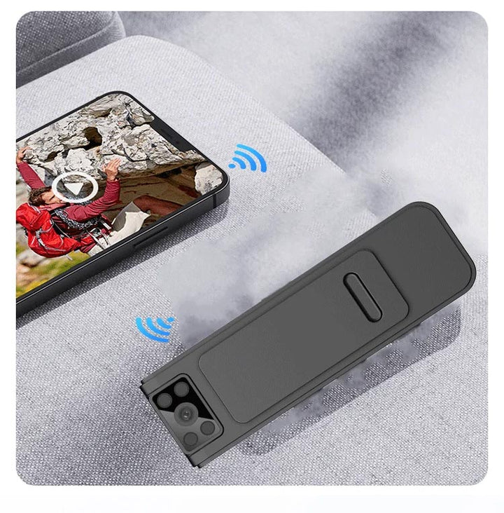 Trådlös visning av inspelning från minikameran på en smartphone