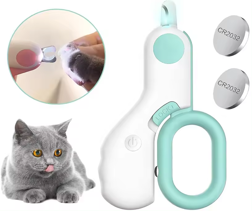 Klotång för Djur med Ljus – Säker och Stressfri Klippning för Katt & Hund