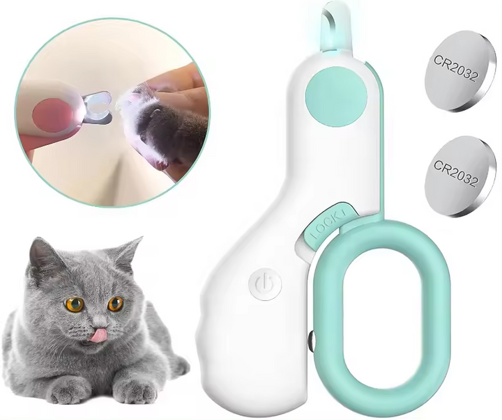 Klotång för Djur med Ljus – Säker och Stressfri Klippning för Katt & Hund