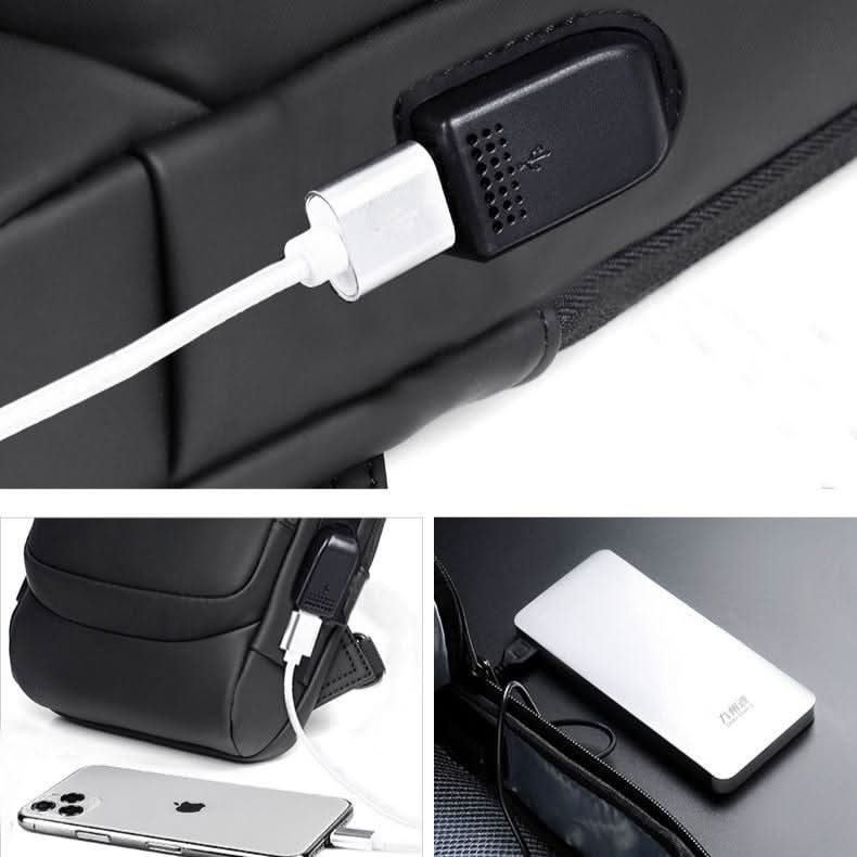 Närbild på den utvändiga USB-porten för smidig laddning av mobila enheter