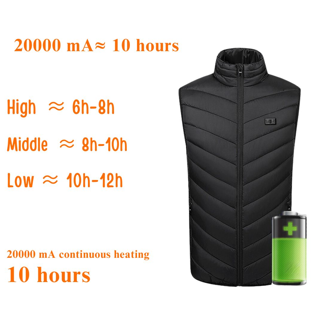 Värmeväst batteritid och specifikationer