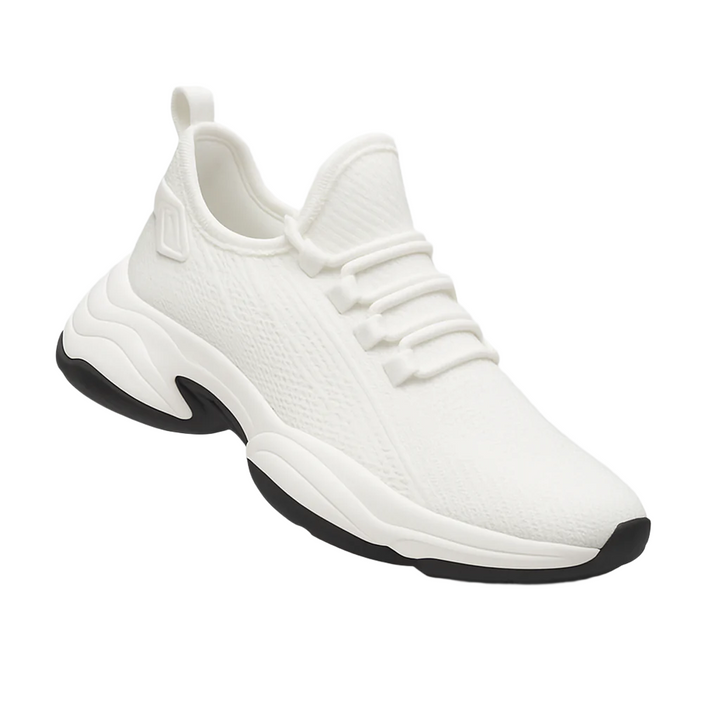 Vit sneaker för män med snygg sulprofil från vinkel
