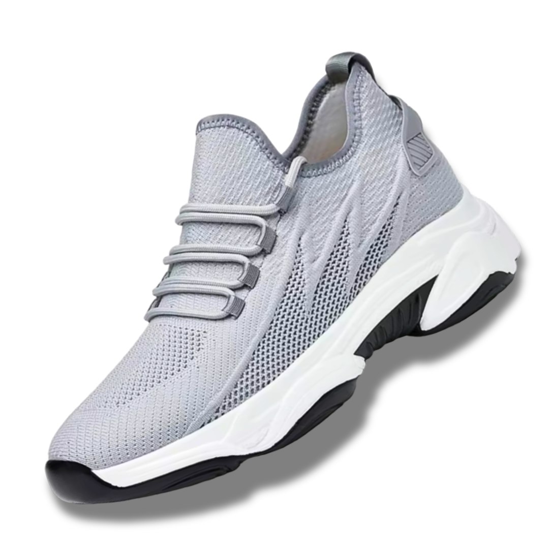 Snygga herr sneakers med dold höjd och snörning i sidoprofil