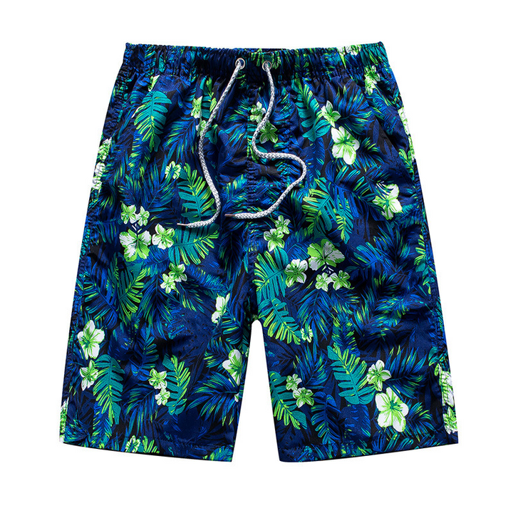 Mönstrade herrstrandshorts i färgrik design för sommar och bad
