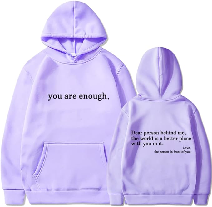Unisex lång hoodie med tryck framifrån i streetwear-stil