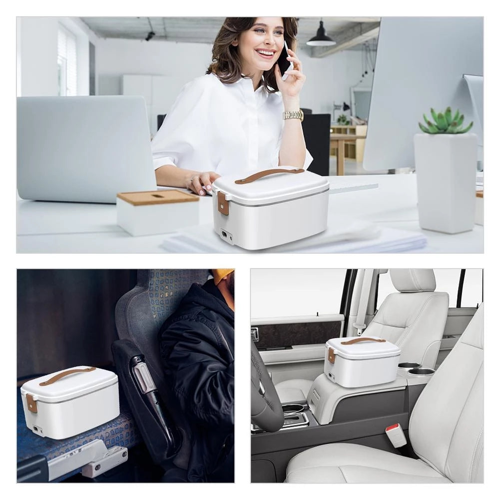 Matlåda med värme i snygg och modern design med handtag